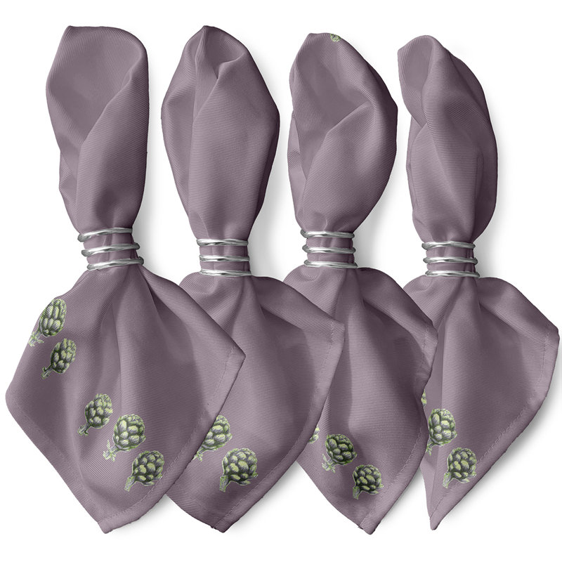 Ensemble de serviettes 4 pièces Jayapura Artichaut, Mauve clair