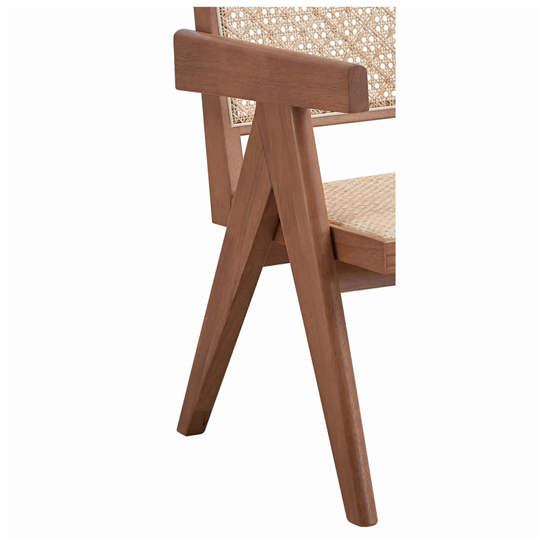 Fauteuil d'appoint en bois synthétique et en rotin l 26 po x P 24 po x H 32 po Velentina