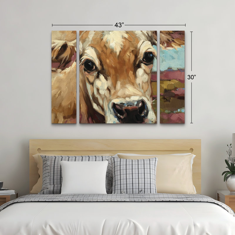 Ensemble de 3 panneaux muraux - Andrea Lavery «Bella», art mural sur toile pour le salon, la chambre à coucher ou le bureau 