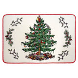 Spode Tree Cotton Red Area Rug