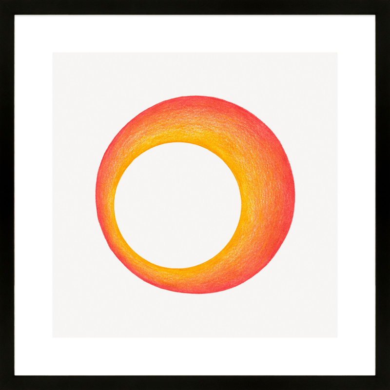 Torus 1 Print by Katy Montica, 16" H x 16" W x 1.25" D , Black
