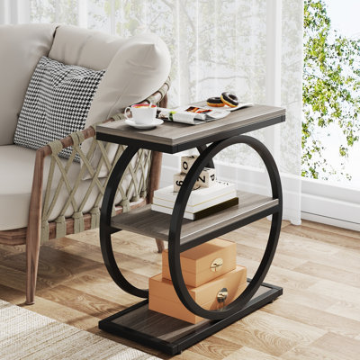 Table de bout en bois manufacturé à 3 niveaux Marquille