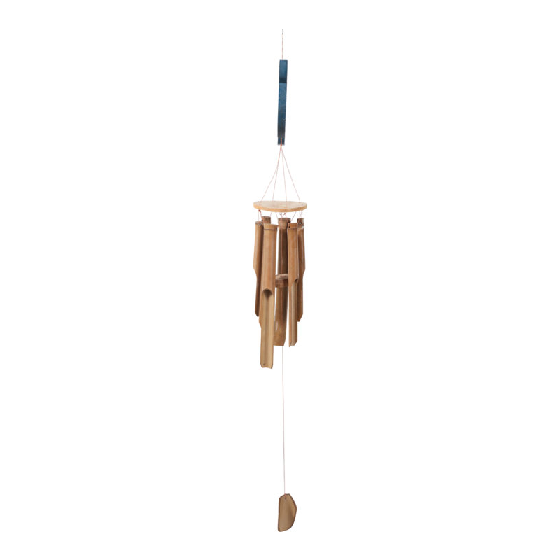Carillon de vent abstrait en bois suspendu avec carillons pour la décoration intérieure - Carillon côtier Aminal