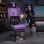 Fauteuil de jeu de course et de course inclinable, réglable et ergonomique en similicuir avec repose-pieds-75716614