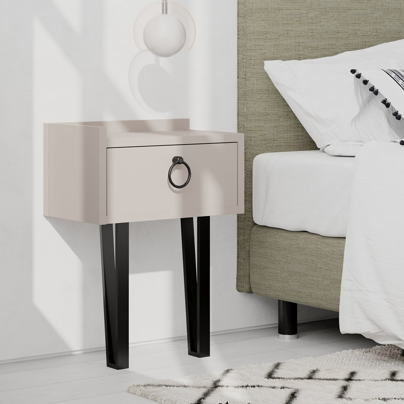 15.72'' W Nightstand, Light Mocha