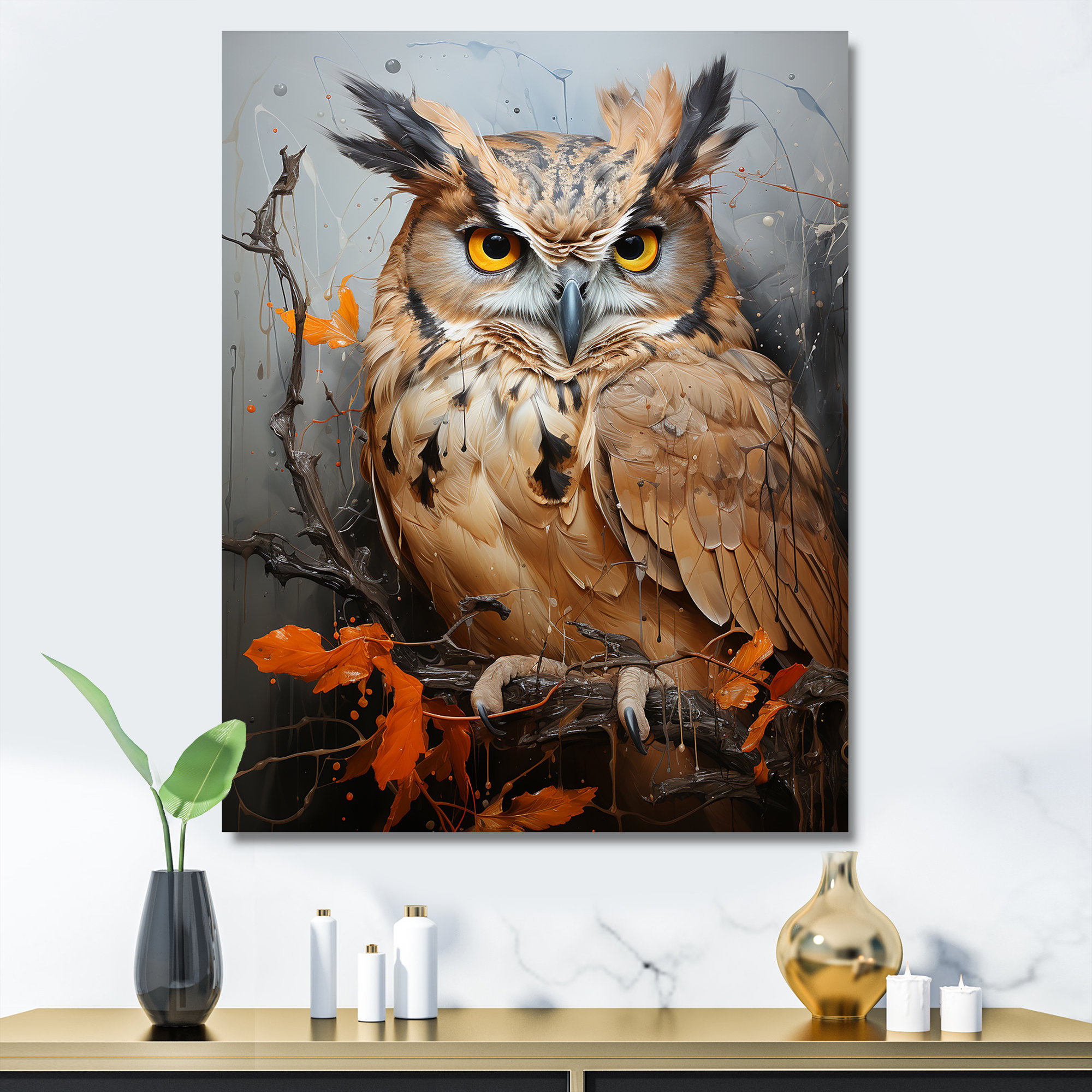 Design Art Owls Symbolic Insight On Canvas Print | Wayfair