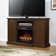 Manning 68" Infrared Electric Fireplace Entertainment Center in Espresso w/ 28" Firebox & Barn Doors