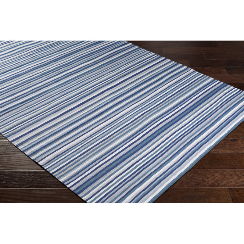Tapis intérieur / extérieur bleu foncé Arianah, 2 pi x 3 pi