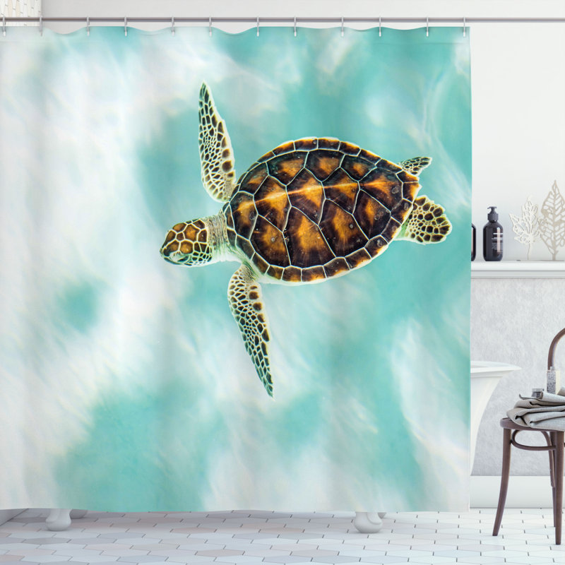 Ensemble de rideau de douche et crochets Turtle, H 70 po x l 69 po