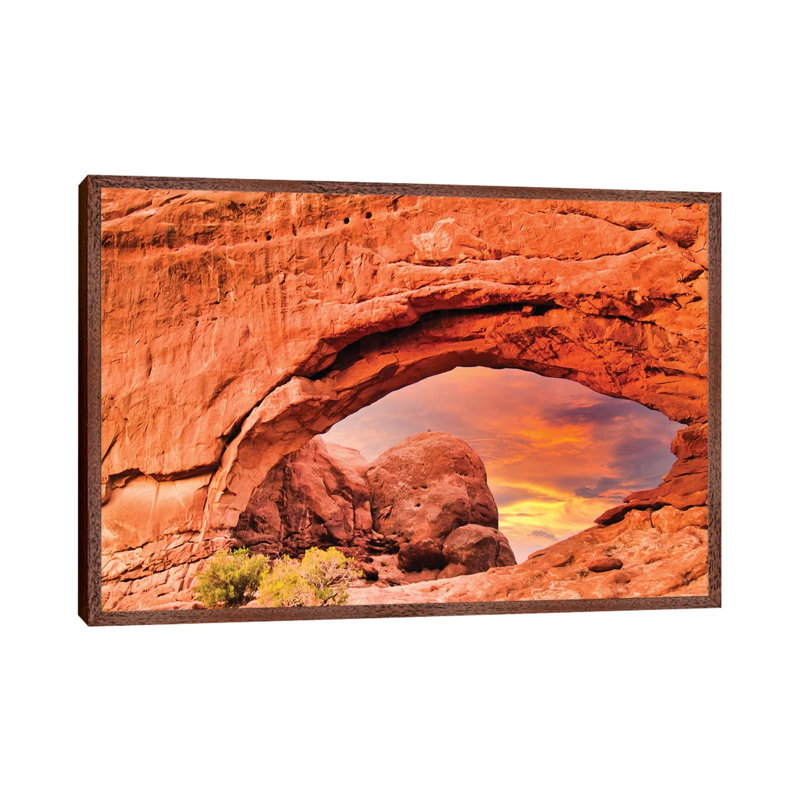 Moab by Mark Paulda - Print on Canvas, 45.72cm H x 66.04cm W x 3.81cm D, Classic Brown Wood Floater Framed