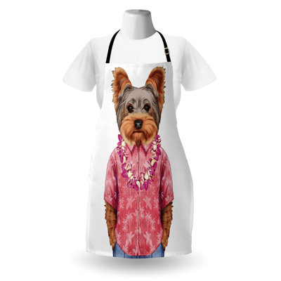 East Urban Home Yorkie Apron, Cooking Gardening, Adult Size, Multicolor