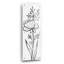 Art mural en verre épique «Black Floral 3» par Silvia Vassileva, 12 po x 36 po-1044132382