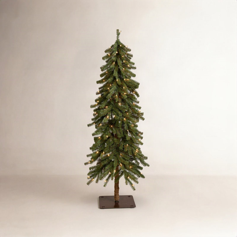 Arbre de Noël vert avec lumières, H 5 pi