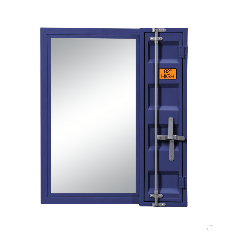 Versatile Blue Finish Vanity Mirror