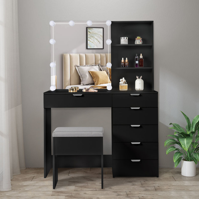 Coiffeuse Aleric, Noir