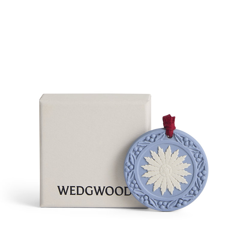 Festive Flower Ornament, Blue & White