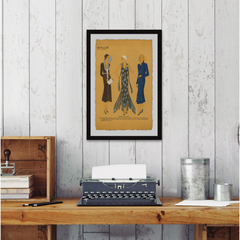 « long et joli », reproduction d’impression encadrée, H 45 po x l 30 po x P 1,5 po