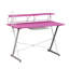 Desk,Carbon Computer Gaming Desk With Shelving, Pink