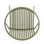 Ensemble repas d'extérieur moderne 7 pièces avec chaises empilables - Aluminium et polypropylène, vert et noir, pour patio et jardin