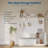 78.7 Inch Tall Hall Tree with Bench and Shoe Storage, Modern Wood Entryway Bench with Coat Rack, 4 Hanging Hooks, 3 Open Compartments for Hallway, Mudroom, Apartment-2698940