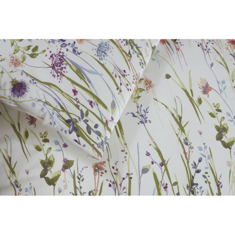 Longbridge Polycotton Floral Duvet Cover Set with Pillowcases, Super King - 2 Standard Pillowcases