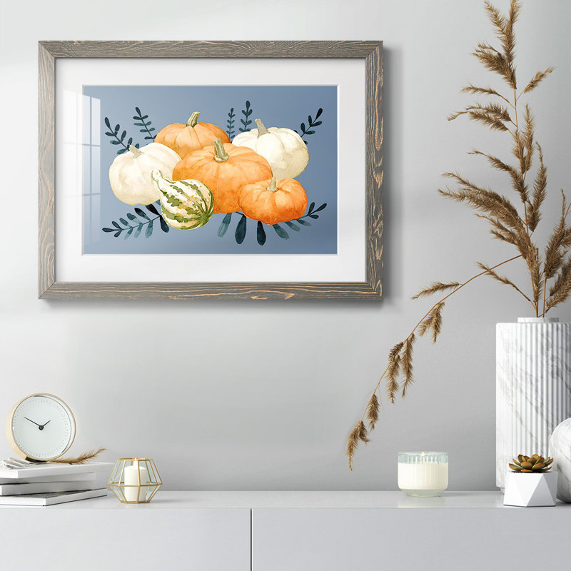 Automne orange et blues I, Gris, H 14 po x l 20 po x P 1,5 po