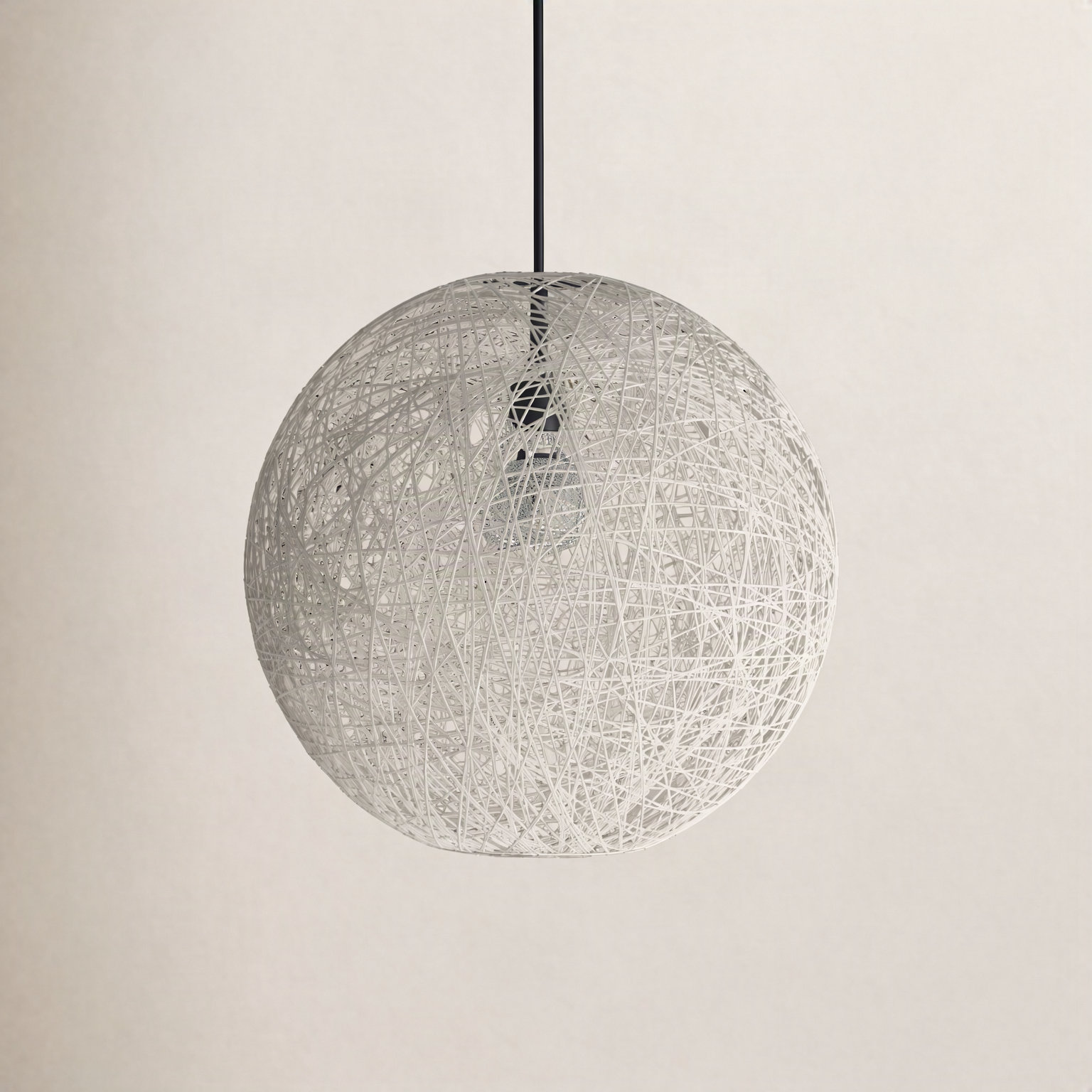 Aline Single Light Rattan Dimmable Plug-in Pendant, 17.25" H x 18" W x 18" D