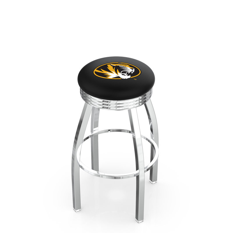 Tabouret de bar Logo Series, Tabouret de comptoir (siège d'une hauteur de 25 p, Noir soudé uni, University of Missouri