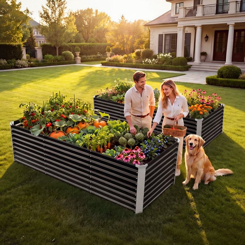 Raised Garden Bed, Grey