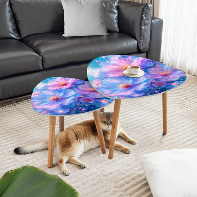 Ensemble de 2 tables basses gigognes Triangle