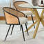 Ensemble de table de salle à manger pour 4 personnes avec table ronde de 39 po et 4 fauteuils rembourrés Boucle-103707433