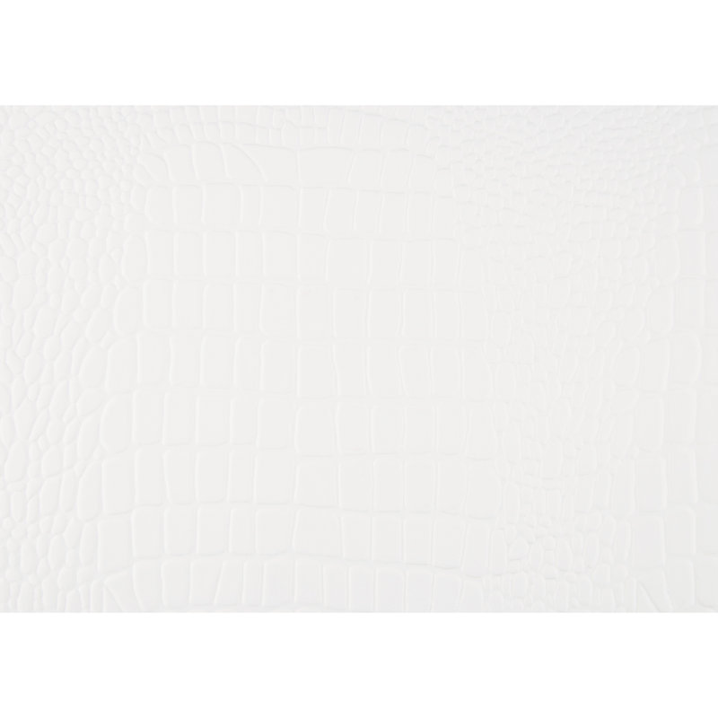 Table de chevet 3 blanche pour chambre à coucher avec abat-jour en faux alligator