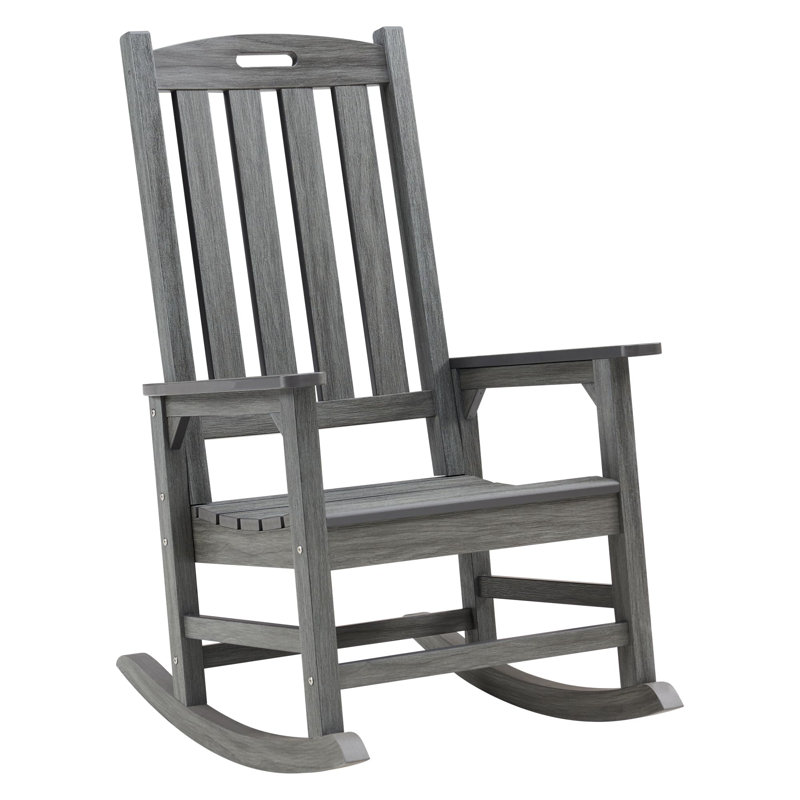 Chaise berçante d'extérieur, Gris foncé