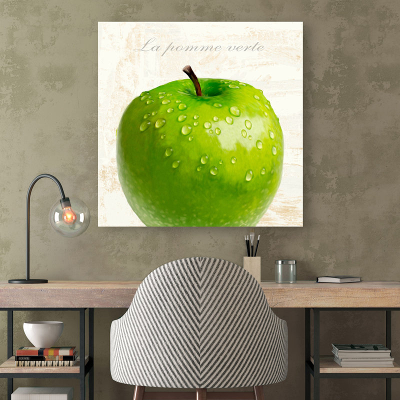 The Green Apple - Wrapped Canvas Art Prints, 70cm H x 70cm W x 4cm D