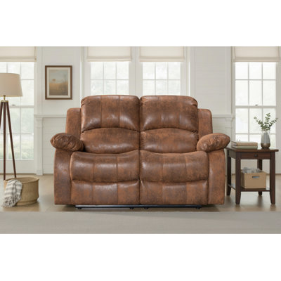 Kaylan 2 Seater Faux Leather Reclining Sofa