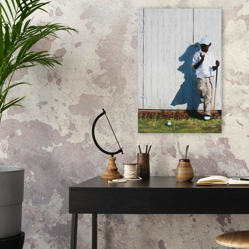 Art du golf figuratif pour enfants, H 24 po x l 16 po