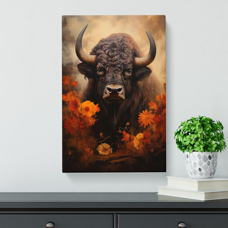 Buffalo Romanticism - Wrapped Canvas, 50cm H x 35cm W x 3cm D