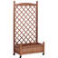 Lit de jardin surélevé avec treillis - paquet de 2 - jardinière en bois pour l'extérieur et support pour plante 30 couches