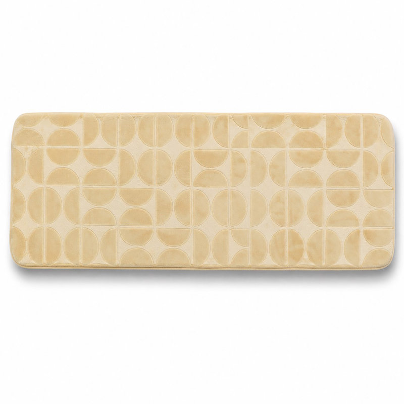 Tapis de salle de bain Demi-Lune, Crème