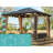 X12 Hardtop Metal Gazebo, Heavy Duty Pergola With Mosquito Nets, Galvanized Steel & Polycarbonate Roof, Ideal For Gardens, Patios, Backyards