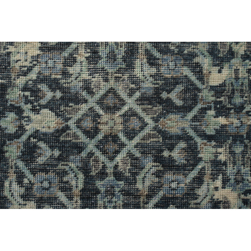 Hand-Knotted Herati Rug Blue Classic Pattern By Rug & Kilim, Rectangle 15' x 24'