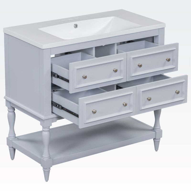 Armoire de salle de bain Tigan, Bleu