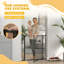 Dog Gate Wide Stair Gate with Door Pressure Fit 75-85W cm-122862559