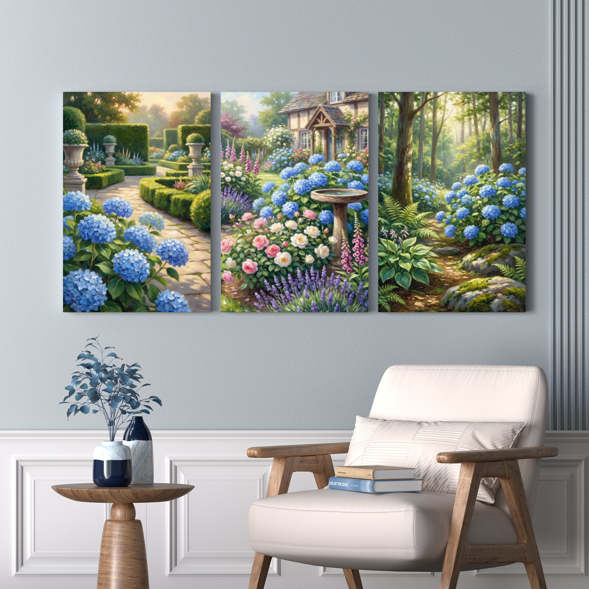 Winston Porter Floral Garden Scene Canvas Wrapped Wall Art Oil Painting ...