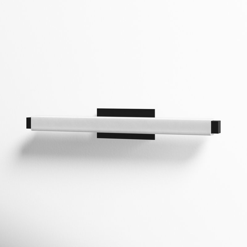 Plafonnier encastré 1 lumière Mini Erby, Noir, 3000 K, H 3 po x l 19,75 po x P 3,38 po