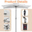 Parasol lumineux de marché rectangulaire d'extérieur 6,5 x 10 pi-784722529
