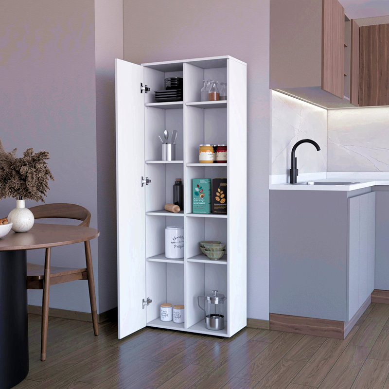 Garde-manger à 1 porte blanc, Blanc