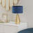 Jax Metal Dimmable Touch Table Lamp with Velvet Drum Shade with LED Bulb-36579863-36579861
