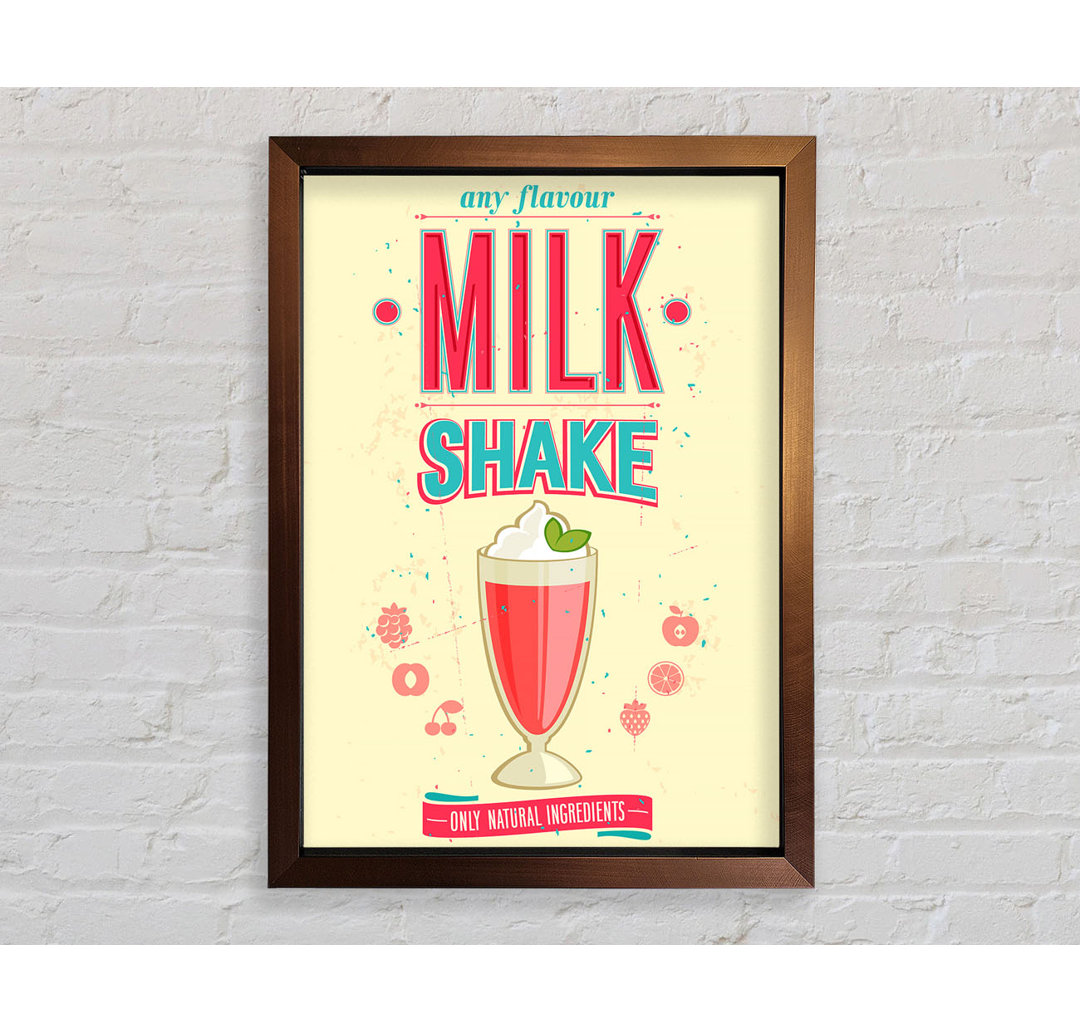 Milk Shake - Einzelner Bilderrahmen Typografie