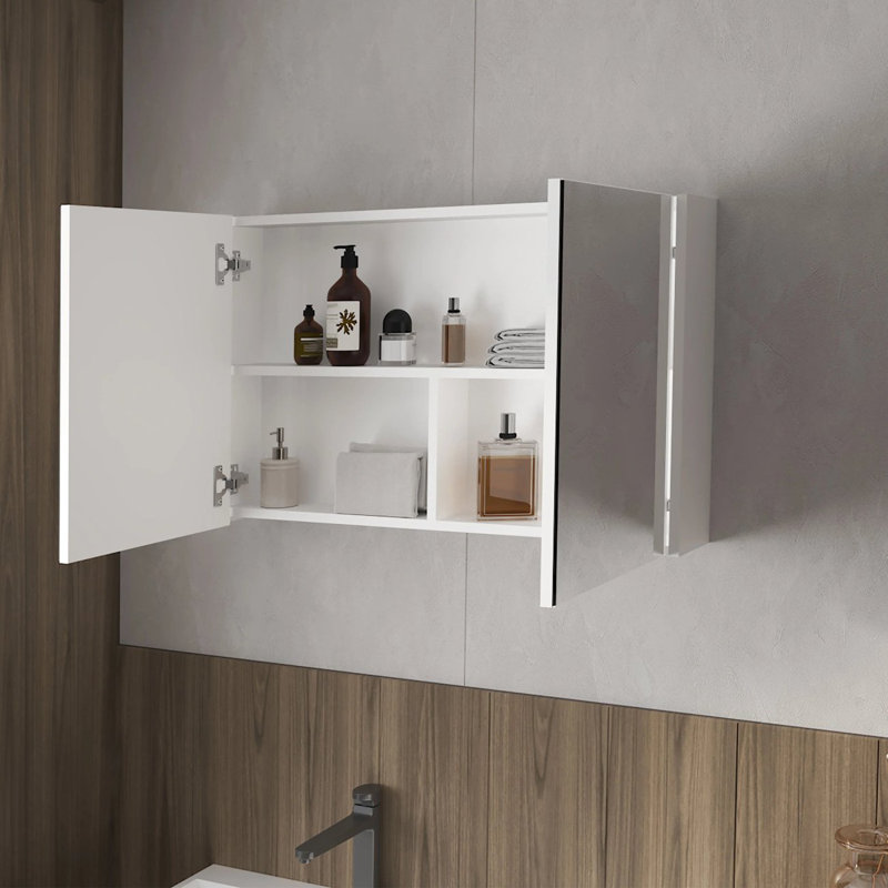 Pharmacie avec miroirs inclus et 2 portes, Blanc